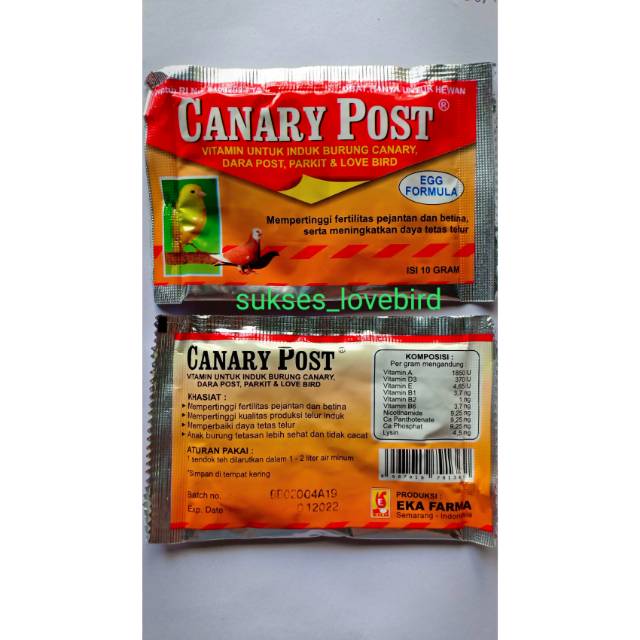 Canary Post vitamin burung kenari