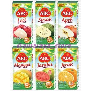 ABC JUS LECI / JAMBU / JERUK / SIRSAK / ASAM JAWA - 250ML