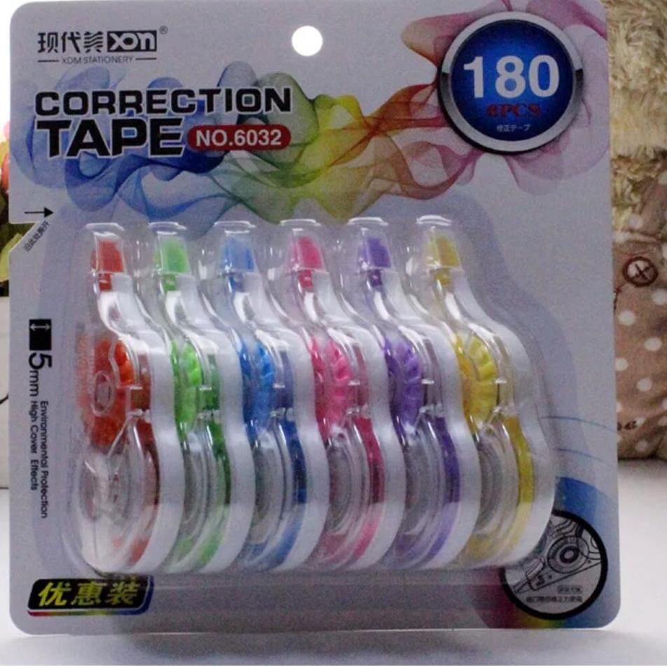 

Baru Ekonomis 6IN1 TIPE X KERTAS/SETIPO KERTAS ISI 6 PCS CORRECTION TAPE 180M