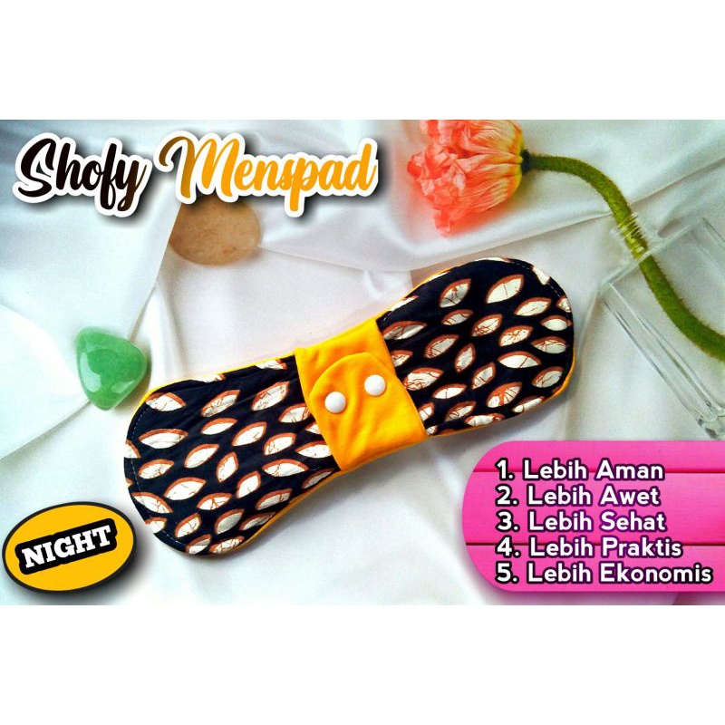 Manspad (pembalut kain) shofy 6pcs pembalut cuci ulang pembalut herbal