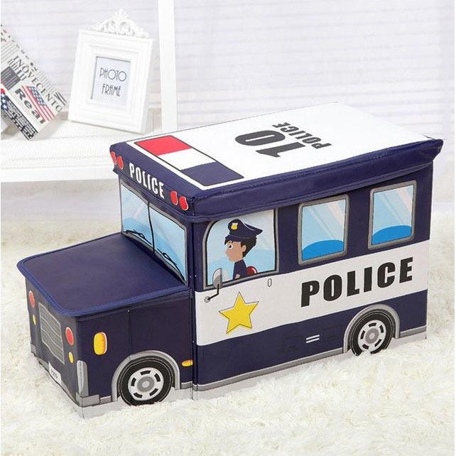 Storage Box Tempat / Kotak Penyimpanan Mainan Anak Bus Multifungsi