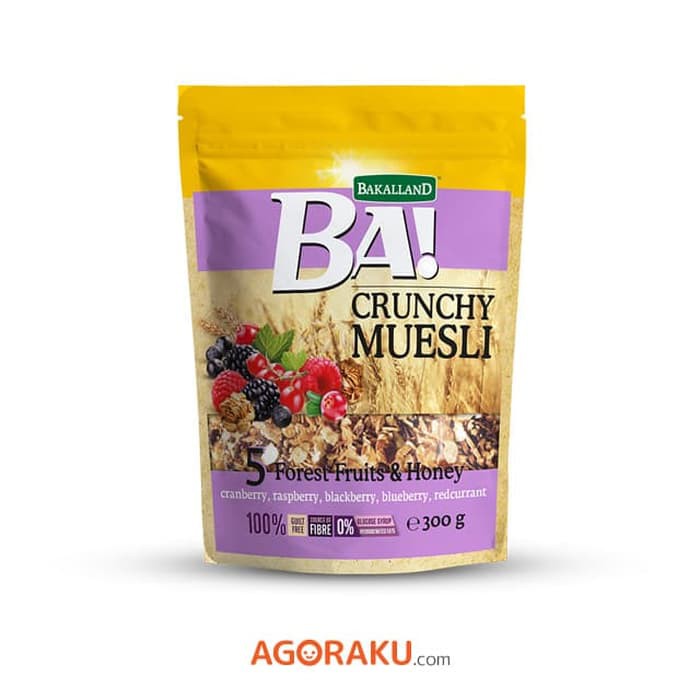 

Bakalland BA! Crunchy Muesli 5 Fruits of The Forest 300 gram