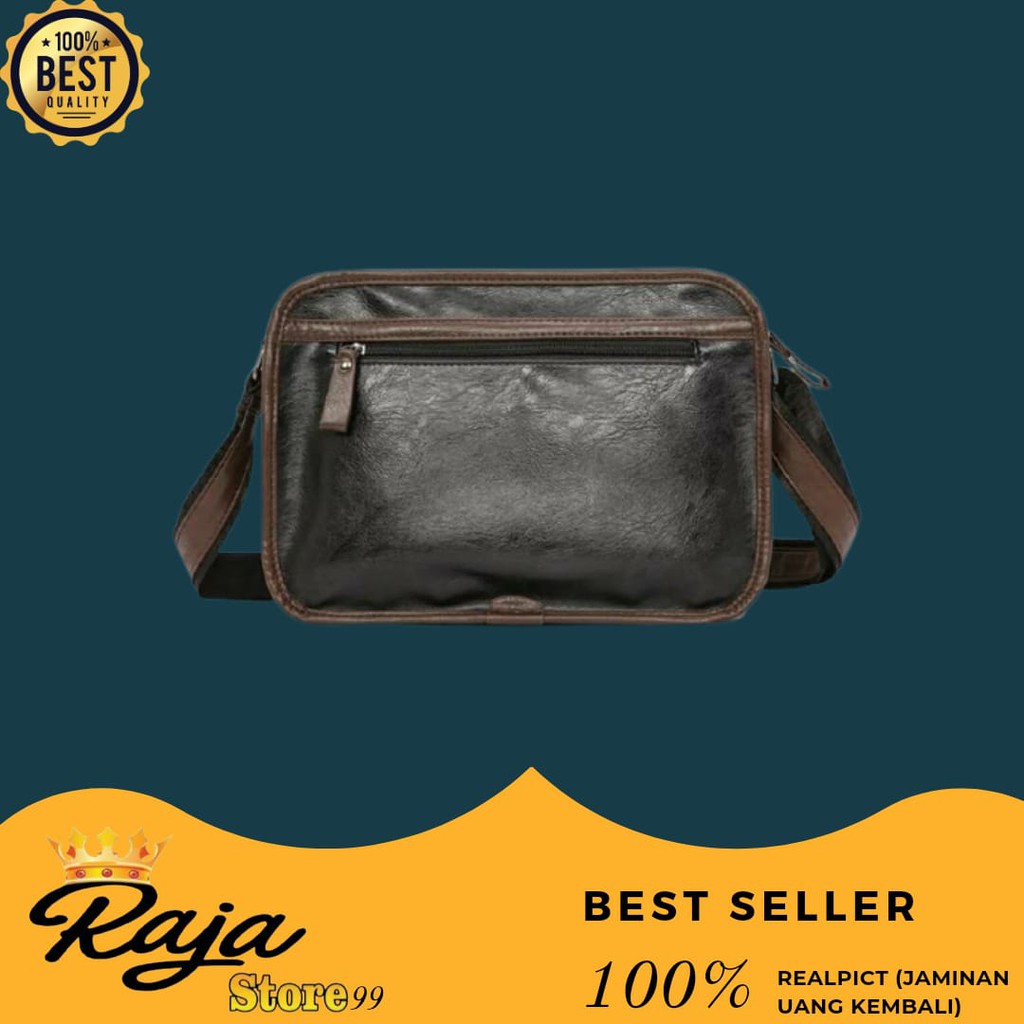 Tas Selempang Cowok Tas Slempang Kulit Pria Original Slingbag Import Waistbag Premium (VOLCOM)