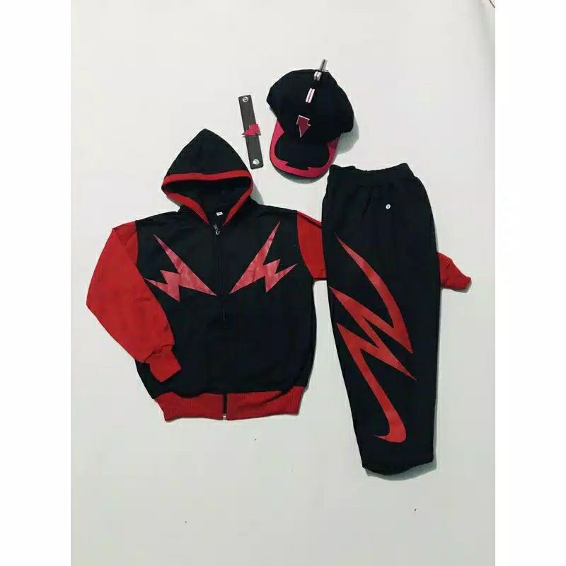 KOSTUM BOBOIBOY HALILINTAR/SETELAN JAKET BOBOBOY HALILINTAR PLUS TOPI