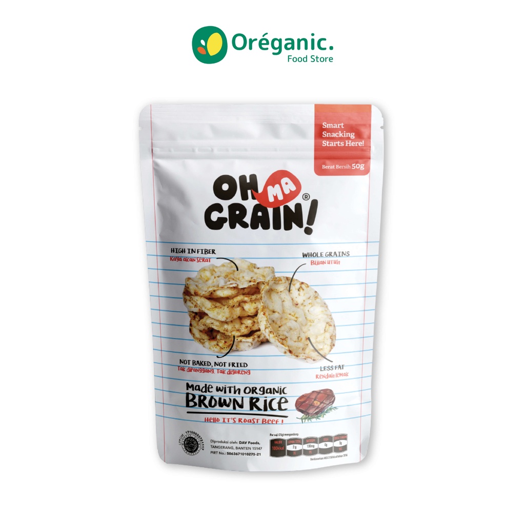 

Oh Ma Grain! - Popped Rice Crackers Roast Beef 50gr