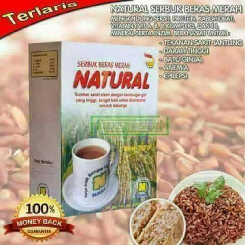 

serbuk beras merah natural