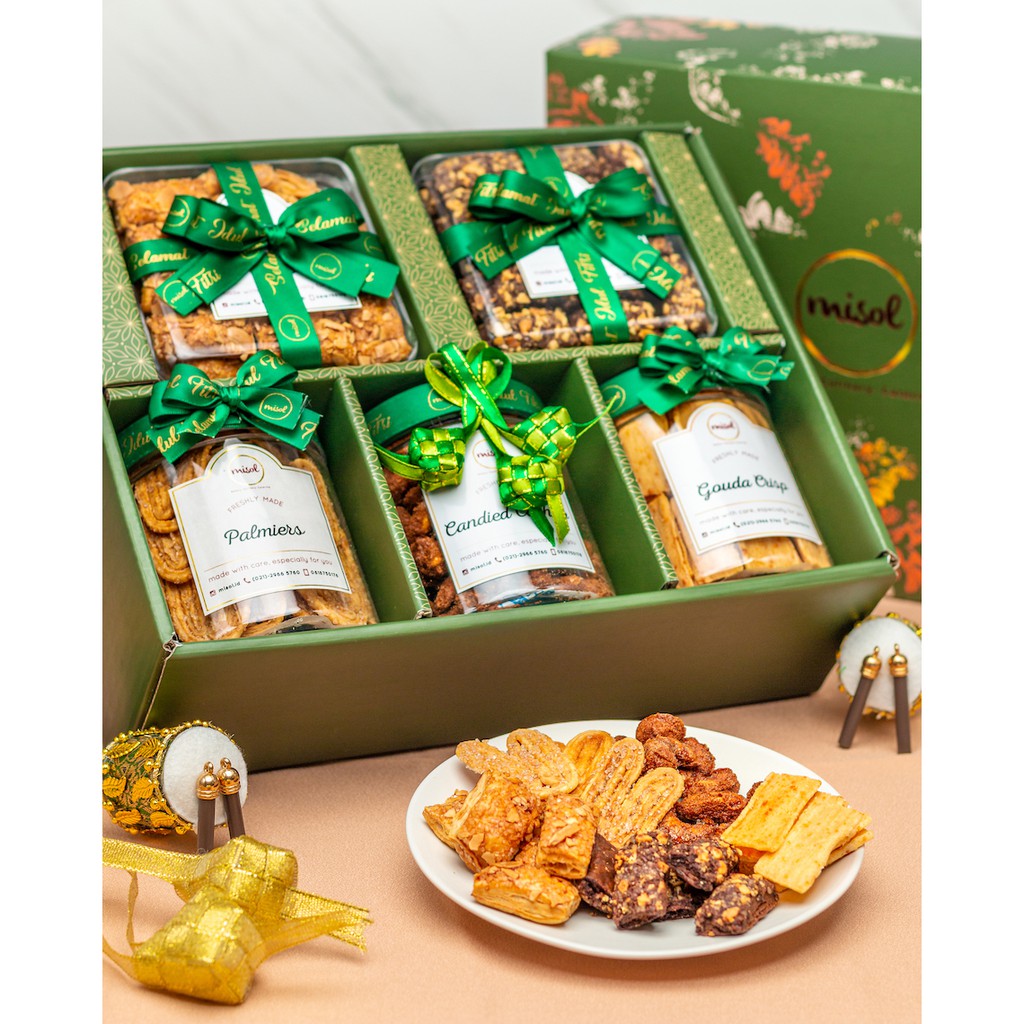 Hampers Parcel Misol Cookies Kue Kering Isi 5 Toples Untuk Hari Raya Ultah Atau Ucapan Shopee Indonesia