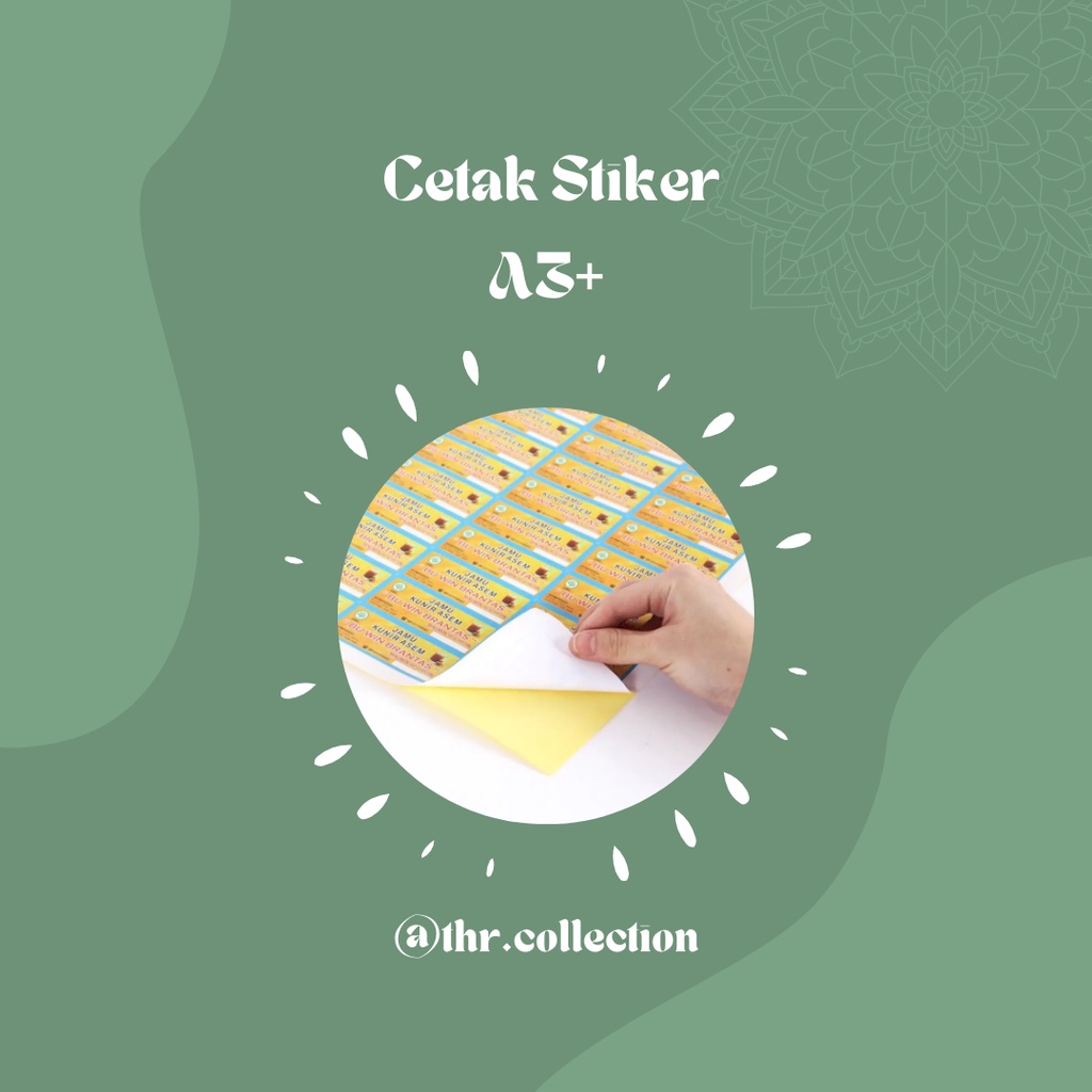 

CETAK STIKER A3+ TANPA POTONG / CETAK STIKER LEMBARAN