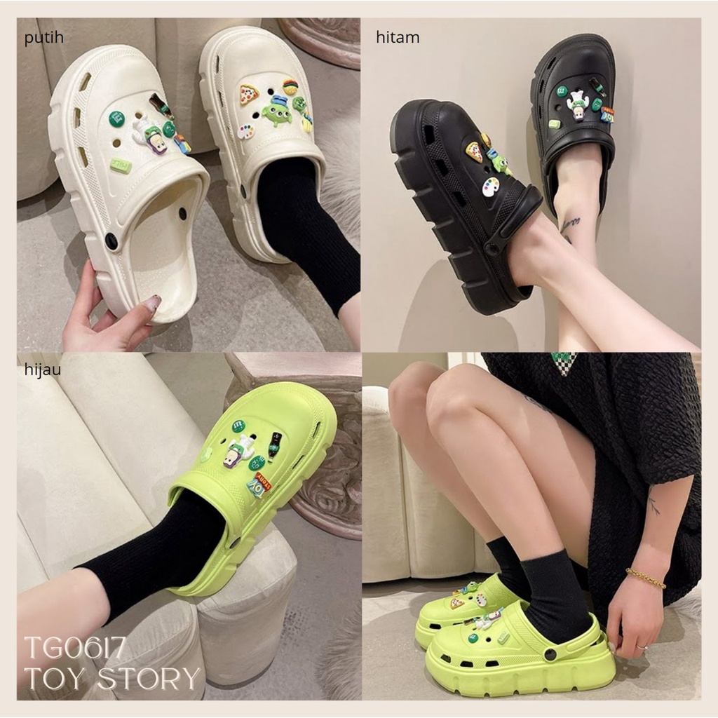 TOPGROSIR TG0617 Sandal slip Kodok Wanita Import Sticker Toy Story