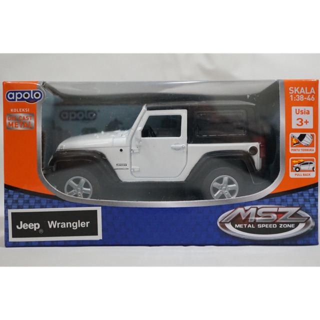 Jeep Wrangler White - Diecast Metal - Apolo