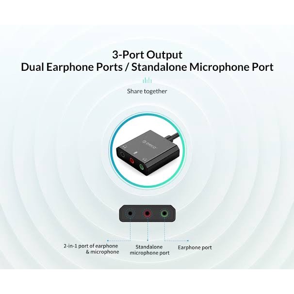 Orico Sound Card SC2 External USB Soundcard Multifunction / ORICO SKT3 External USB Sound Card