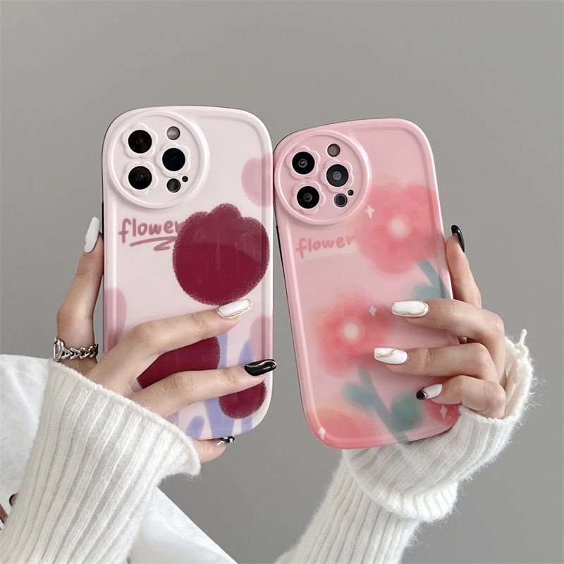 Soft Case Hp Gambar Bunga Tulip Untuk IPhone 12 / 13 / 11promax / X / Xs Max / Xr Mjkn