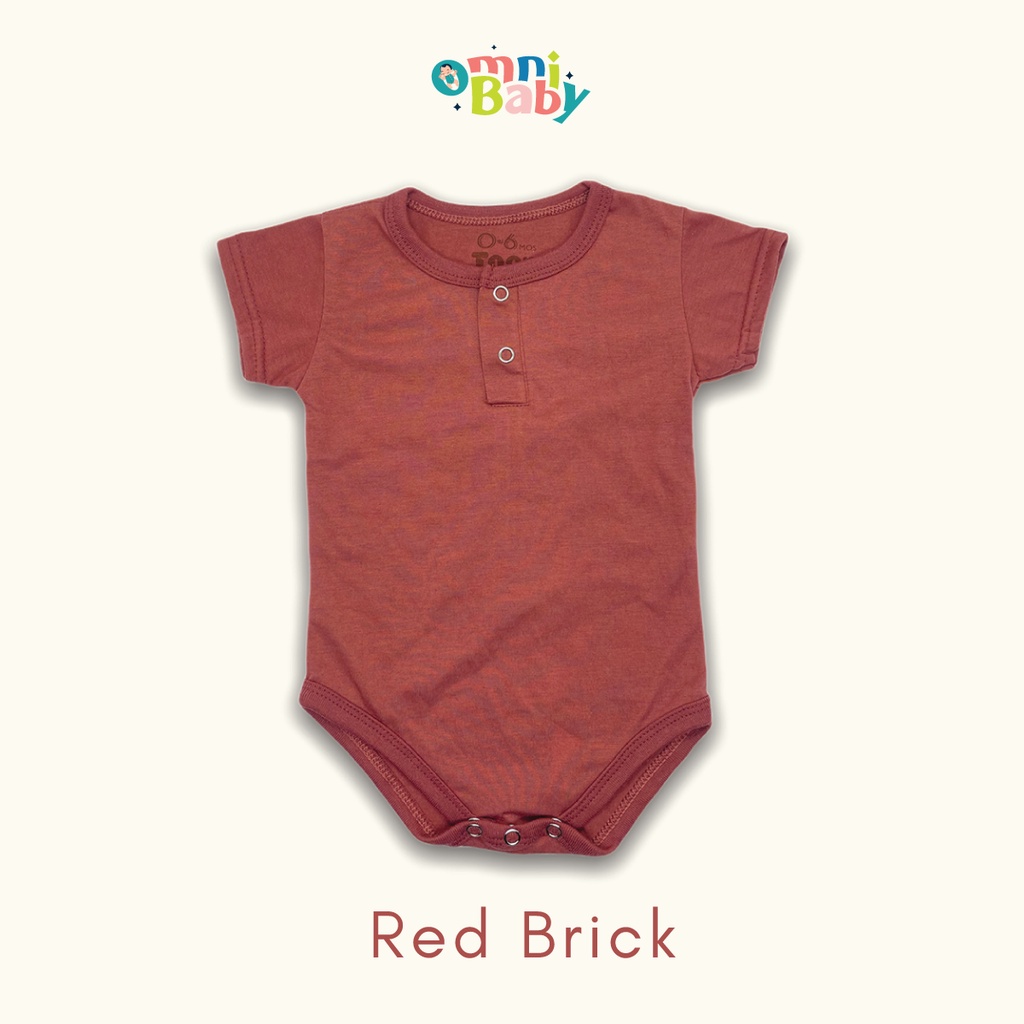 OMNIBABY Jumper Pendek Bayi Polos Kancing Dada SNI / Jumper Polos Fashion Bayi