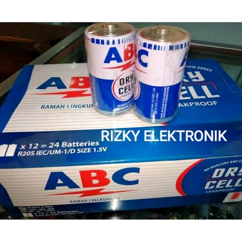 Baterai Battery ABC size D Besar Jumbo Batre R20S Kualitas Super