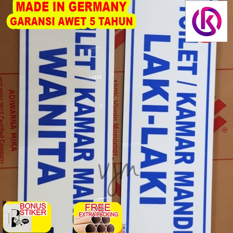 

Murah Plat acrylic TOILET Laki Laki/Wanita (29x10cm