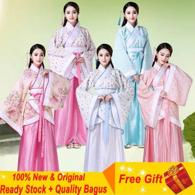 Costume Hanfu China Female Male Unisex Dewasa dan Anak Anak Pakaian Tradisional China