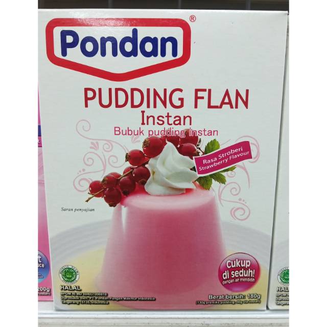 

PONDAN puding flan instant - bubuk puding instant - strawberry 180 gr