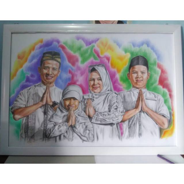 Lukisan keluarga 4wajah