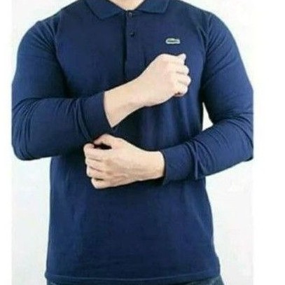 polo shirt long sleeve lacoste premium size S-XXL Varian Warna