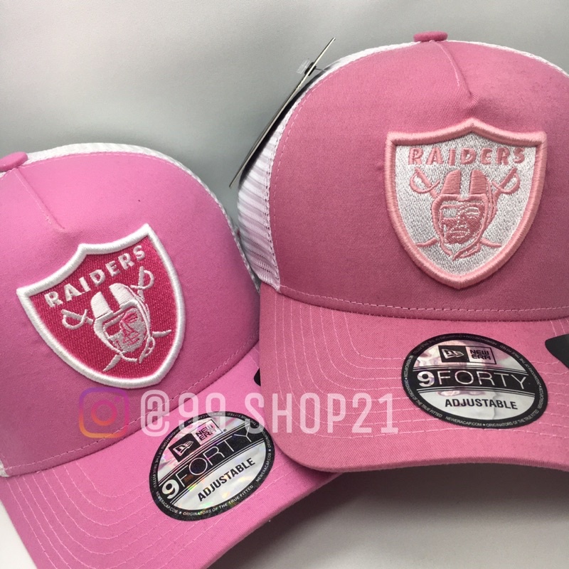 NFL Tracker Cap Topi Jaring Nfl Raiders Pink Unisex