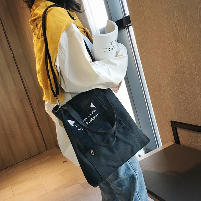 Tas Selempang Jinjing Tote Sling Bag Anak Remaja Wanita Perempuan Cewek Kuliah Kampus Les TC51 SMC