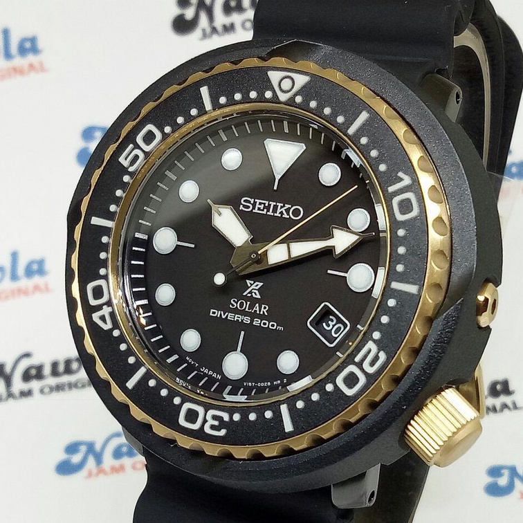 Seiko Prospex SNE498P1 Solar Tuna Black Gold - Jam Tangan Pria SNE498