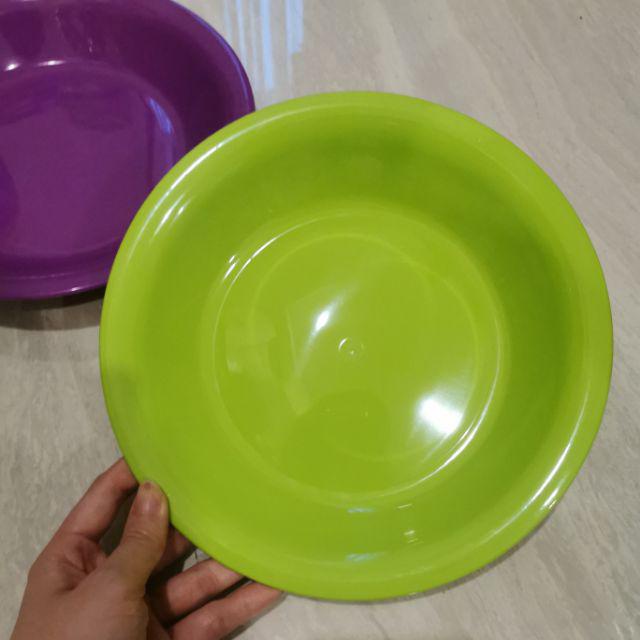 Piring Makan Plastik Tebal Golden Sunkist / Piring Golden Lemon Warna Hijau / Pink