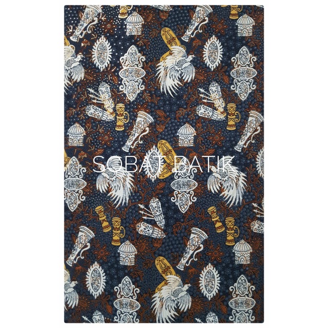 Kain Batik Semi Sutra Motif Papua 60930 Abu Tua