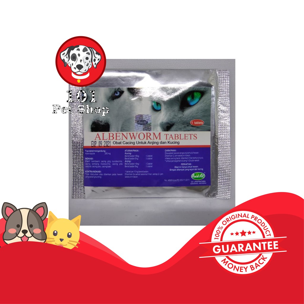 OBAT CACING KUCING ALBERNWORM TABLET