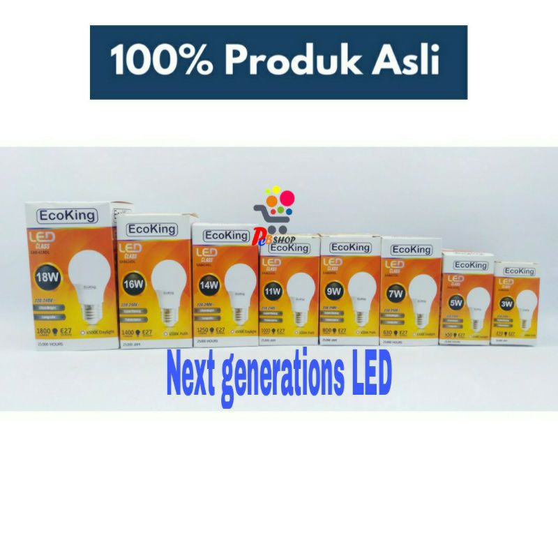 PCB.SHOP ⭕LAMPU BULP LED /LAMPU LED/LAMPU ECOKING CLASSIC 3W,5W,7W,9W,11W