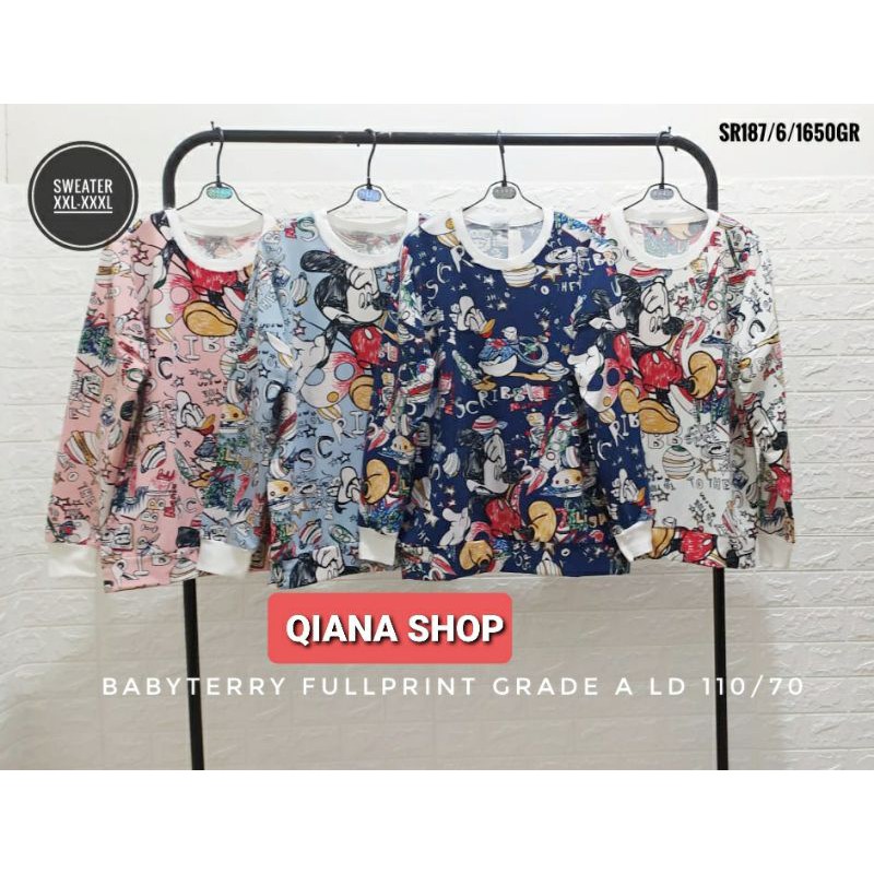 

SWEATER KARAKTER MICKEY PLANET LUKIS FULLPRINT