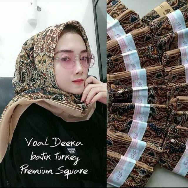 Jilbab Hijab Segi Empat Voal Square Motif Batik Tunik Etnik