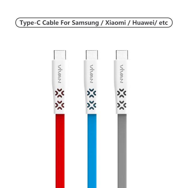 KABEL USB VIVAN CTC100 TYPE C 2.4A 1M TRANSFER DATA