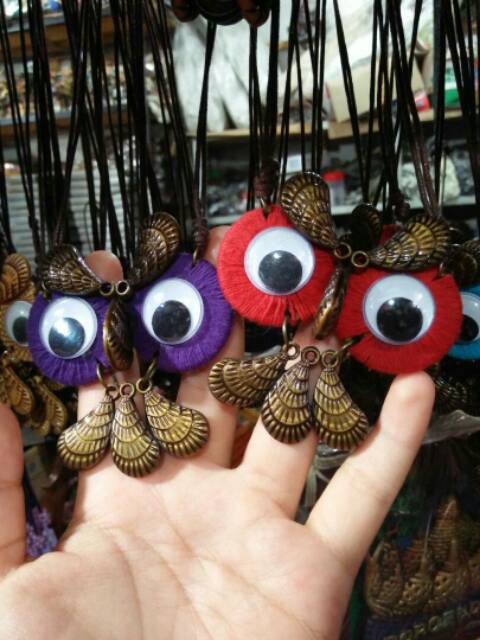 (BISA COD) Kalung Etnik Burung Hantu Owl Warna Pelangi - Aksesoris Fashion Wanita Dan Remaja