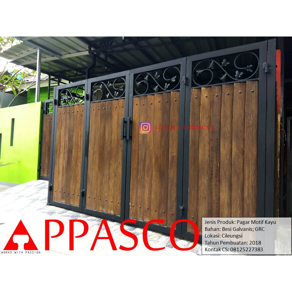 Pagar Motif Kayu Warna Coklat Gelap Di Cileungsi Shopee Indonesia