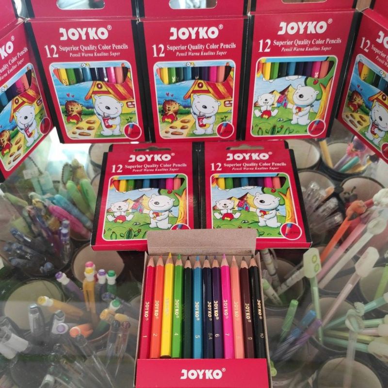 

Pensil warna JOYKO pendek 12 warna