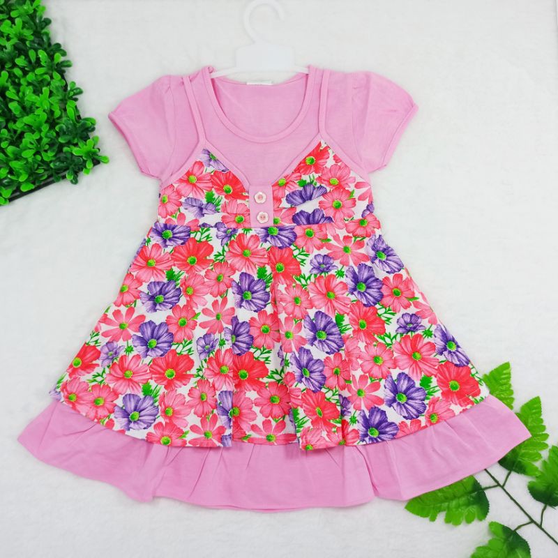 [Ss-1029] Dress Anak Size 1-2tahun, Pakaian Anak Perempuan, Anak Tampil Cantik