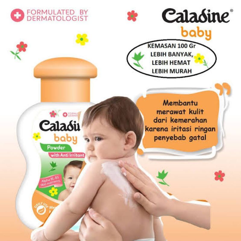 ORIGINAL CALADINE BABY POWDER 100 GRAM / BEDAK TABUR BAYI 100 GR CALADIN BABY POWDER