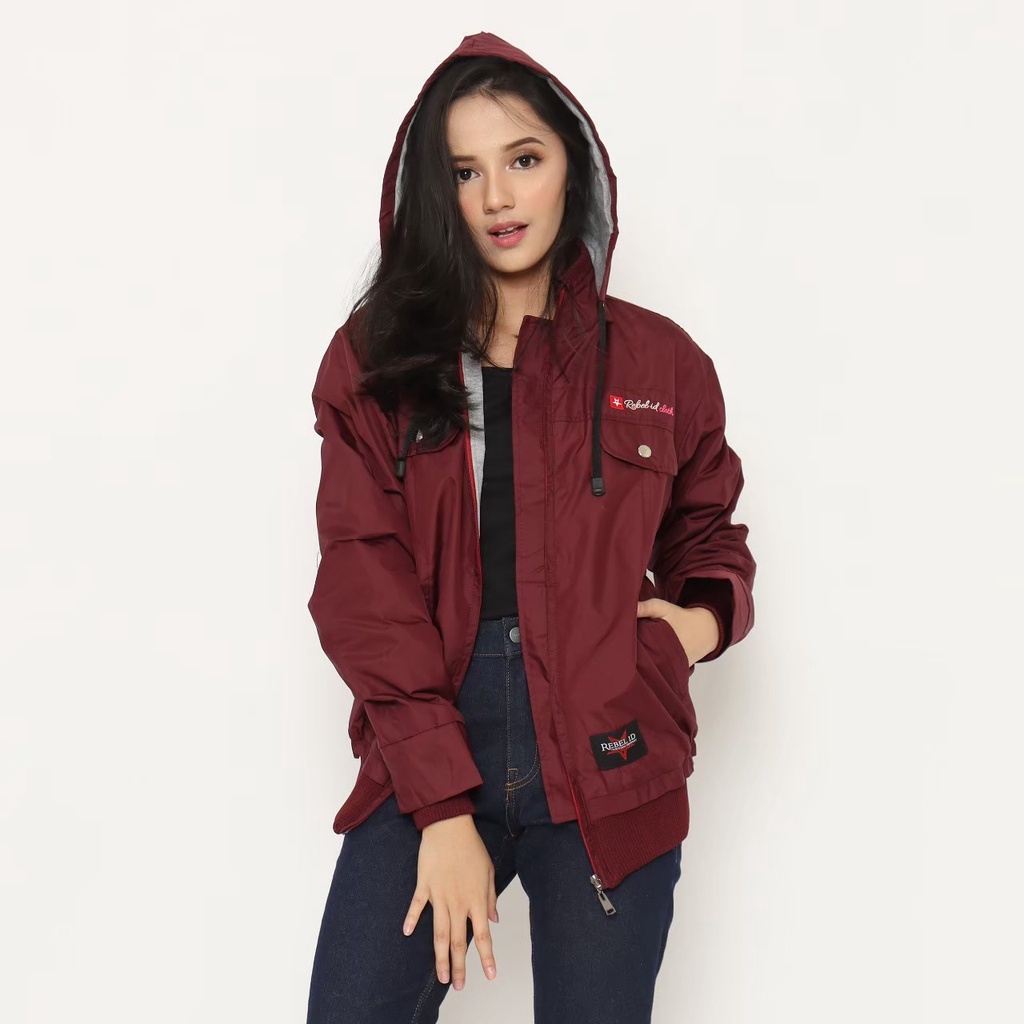 Jaket Parka Zipper Rebel ID Pria &amp; Wanita | Original REBEL ID | Dhea Fashion