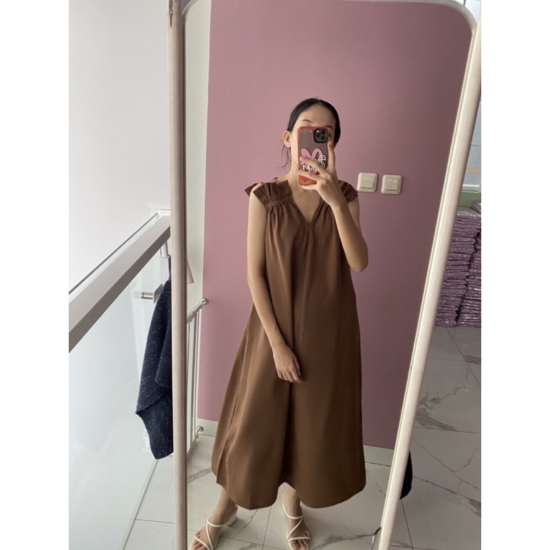 NABO - Lilian Dress ( olive , milo)