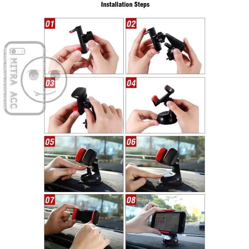 Car Holder Universal Dudukan HP Mobil Kaca Dashboard