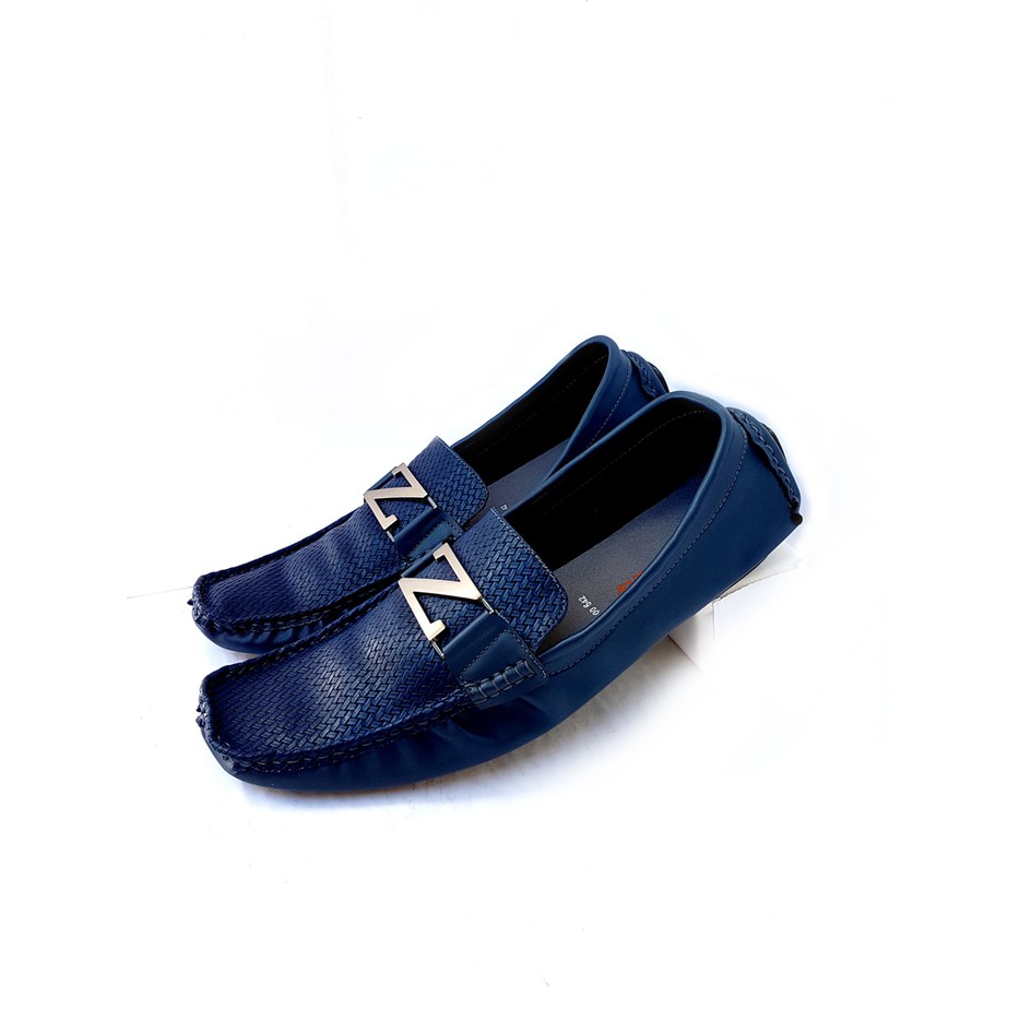 sepatu loafers slip on pria kulit mr darwis mr006