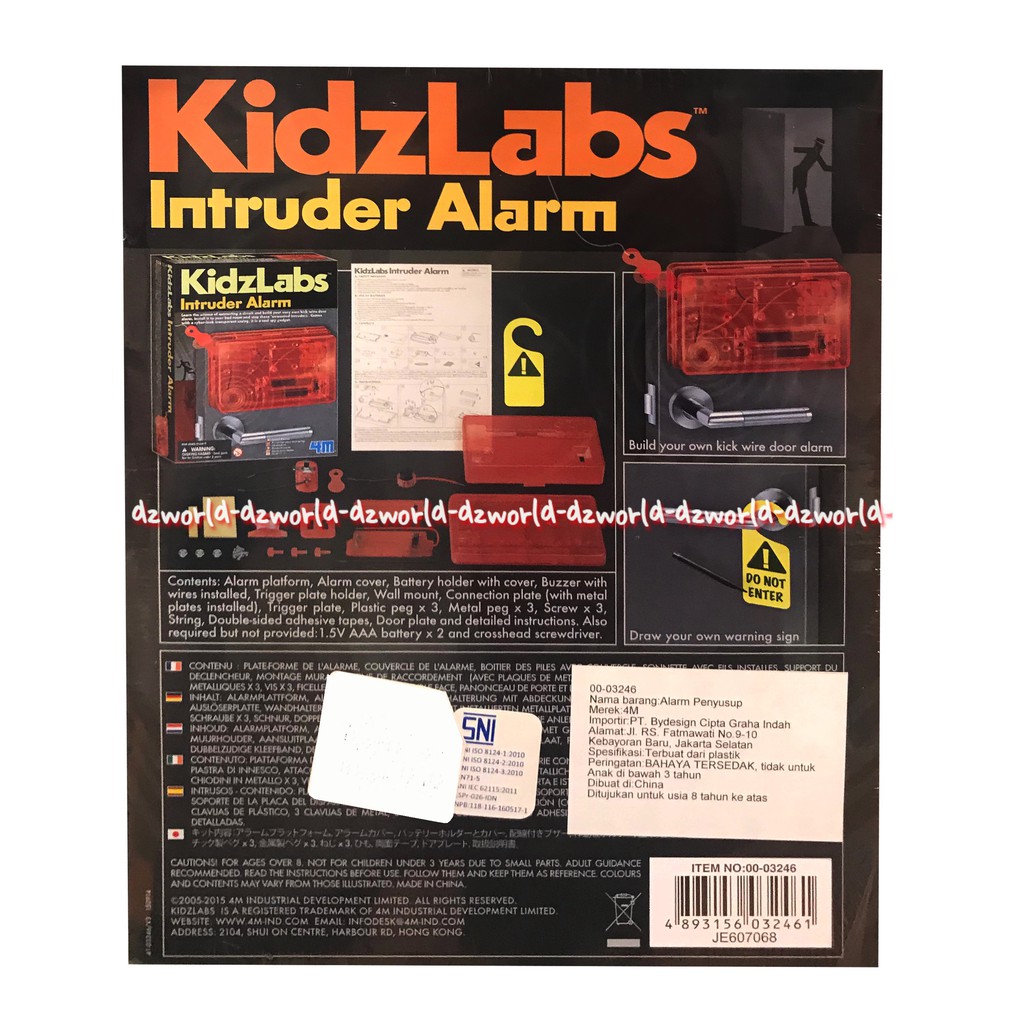 Kidzlabs Intruder Alarm mainan anak membuat alarm pintu sendiri dengan menghubungkan sirkuit listrik