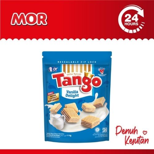 Promo Harga Tango Wafer Vanilla Milk 115 gr - Shopee