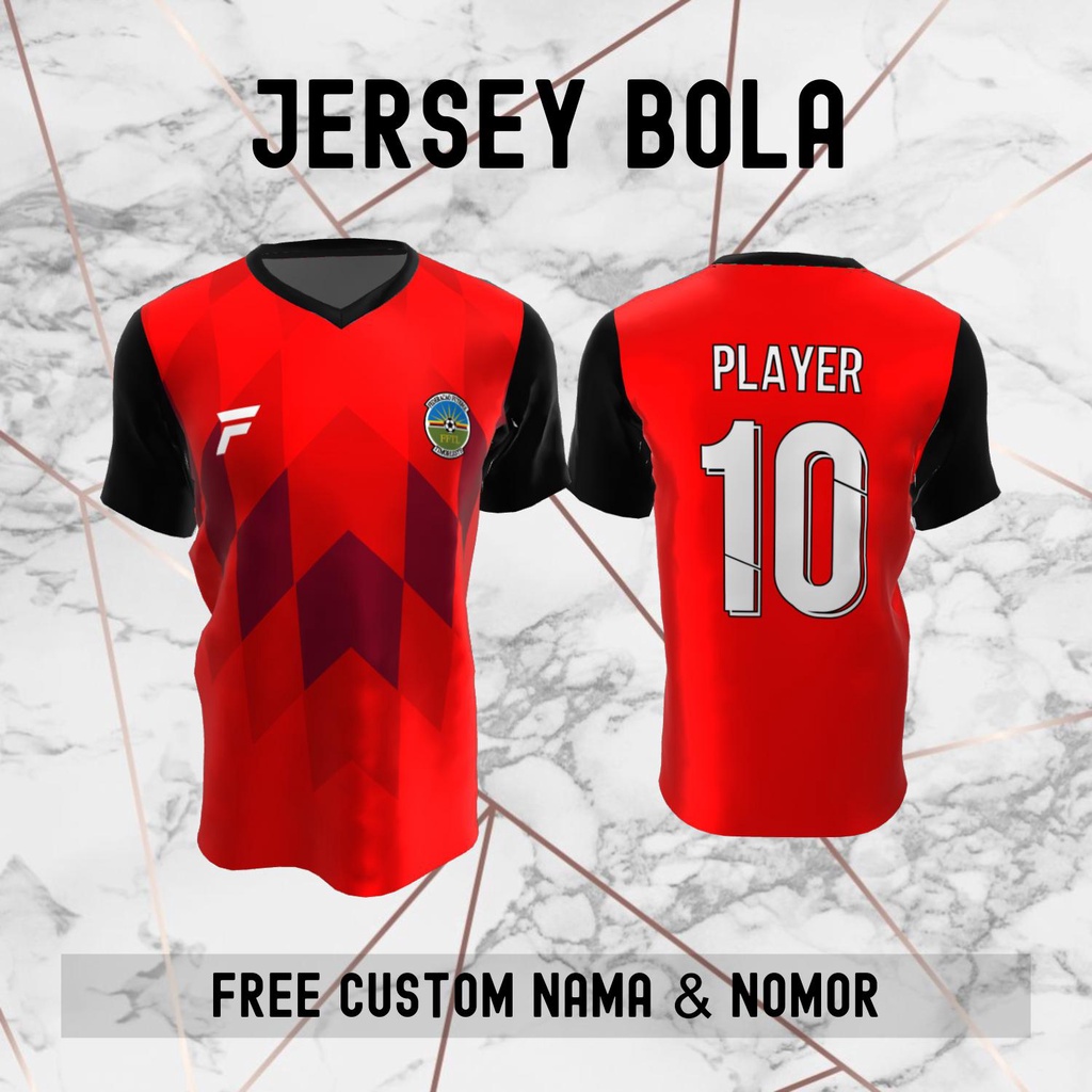 Jersey Timor Leste Timnas Negara Bola Baju Kaos Custom Nama dan Nomor Punggung - 433