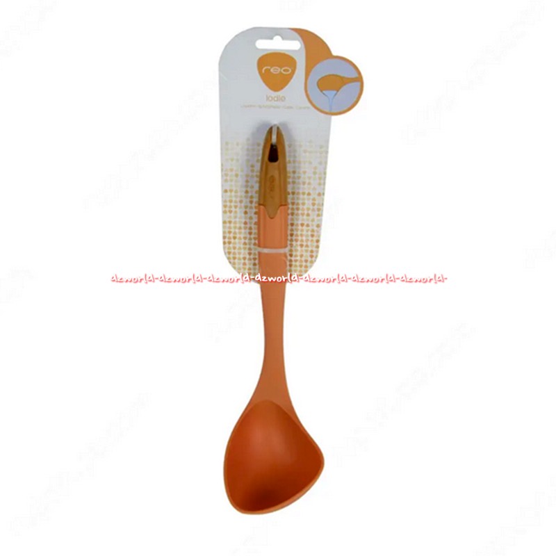 Reo Ladle Louche Sendok Spatula Plastik Tangkai Panjang Orange Kuning