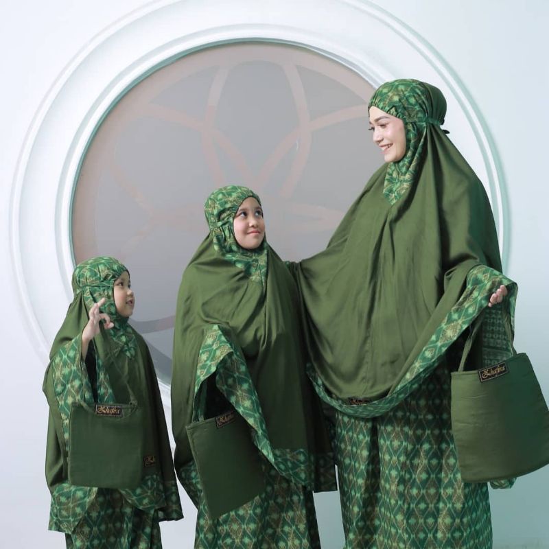 [BISA COD] MUKENA TRIPLE SONGKET MukenaBali MukenaCouple MukenaAnak Mukenakembar Mukena
