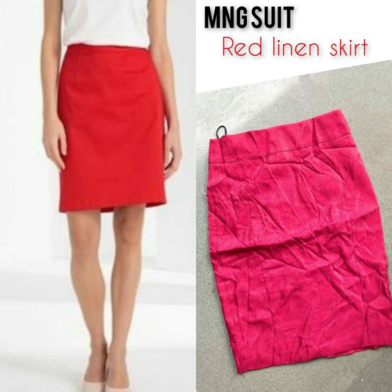 MANGGO  suit red skirt