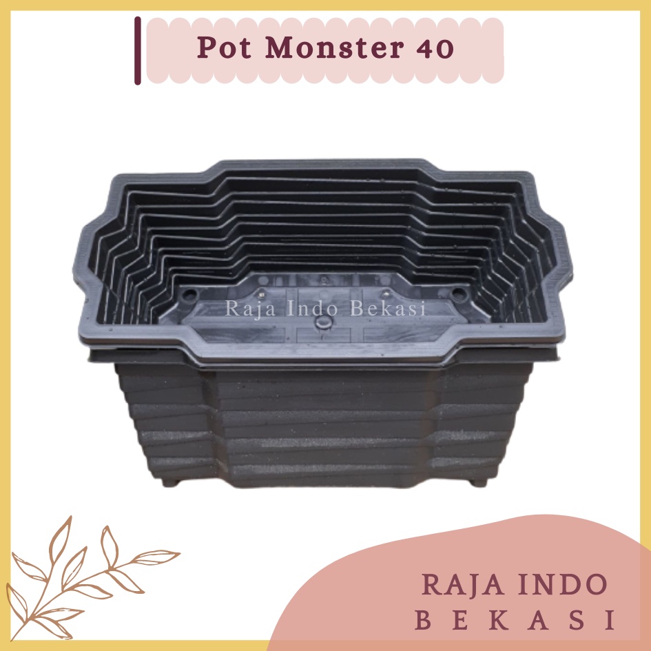 Pot Monster 40 Hitam By Garden Of Love Pot Panjang Plastik Putih Murah Tanaman Mirip Pot Sgp 03 05