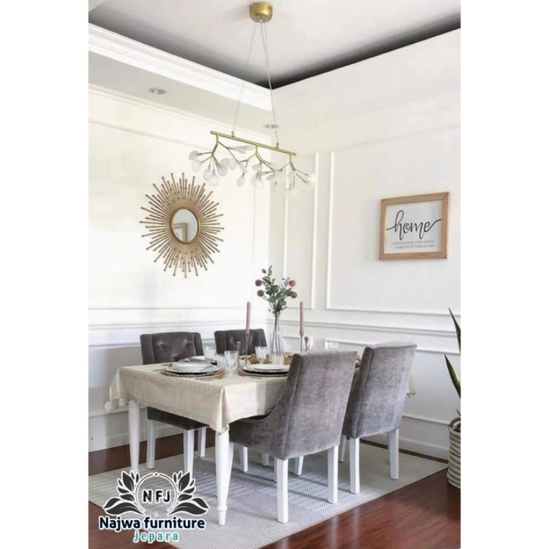 KURSI MAKAN JATI MEJA MAKAN MODERN DININGROOM SET